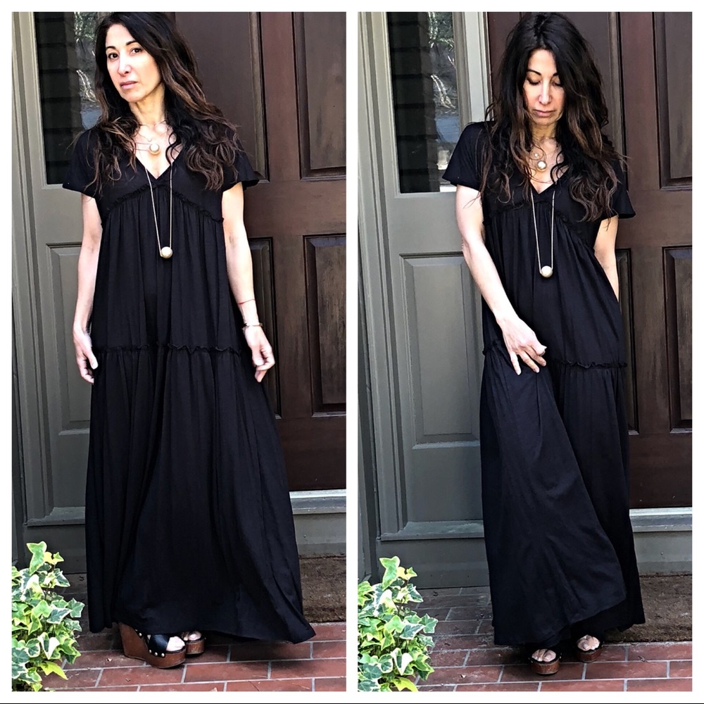 ✨LAST ONE ✨Black long bohemian chic maxi dress - Picture 5 of 6